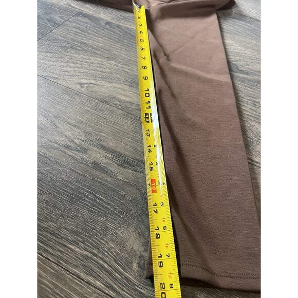 NUX Los Angeles Brown Zip Jacket Womens XL Fitted Athleisure Yoga Stretch - Picture 8 of 10